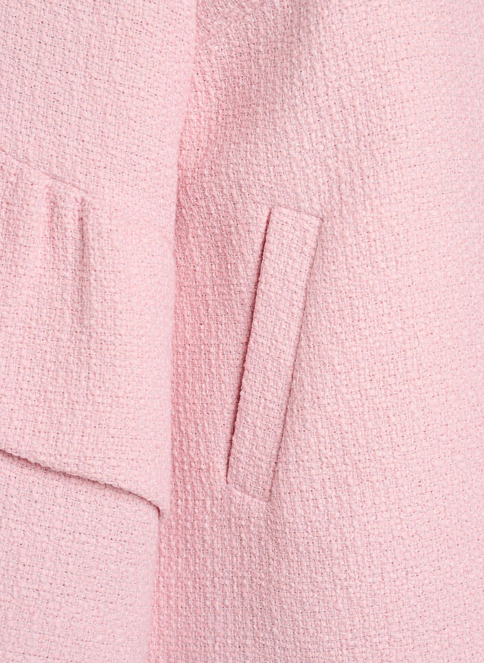 Jacke aus Boucl&eacute; mit R&uuml;schendetails, Pink, Packshot image number 3