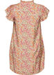 Robe courte en viscose avec smocks et imprim&eacute; fleuri, Orange, Packshot image number 1