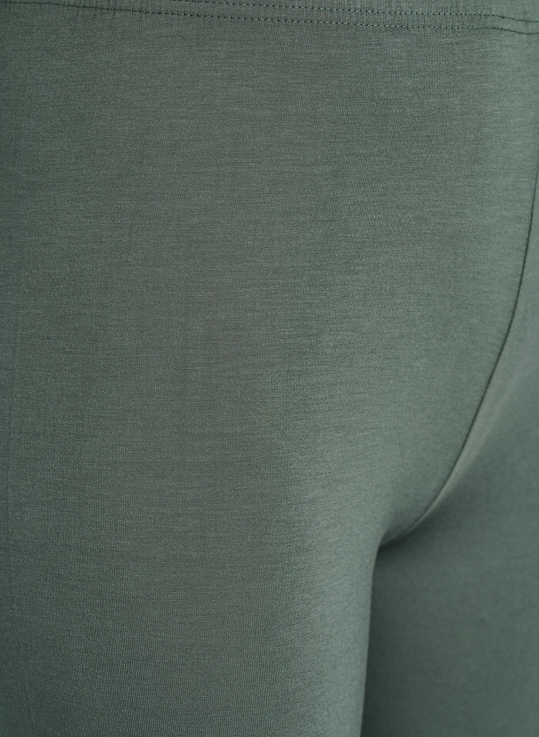 Zizzi Basic 3/4-Leggings aus Viskose, Gr&uuml;n, Packshot image number 2