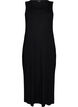 Robe c&ocirc;tel&eacute;e sans manches en viscose, Noir, Packshot image number 0