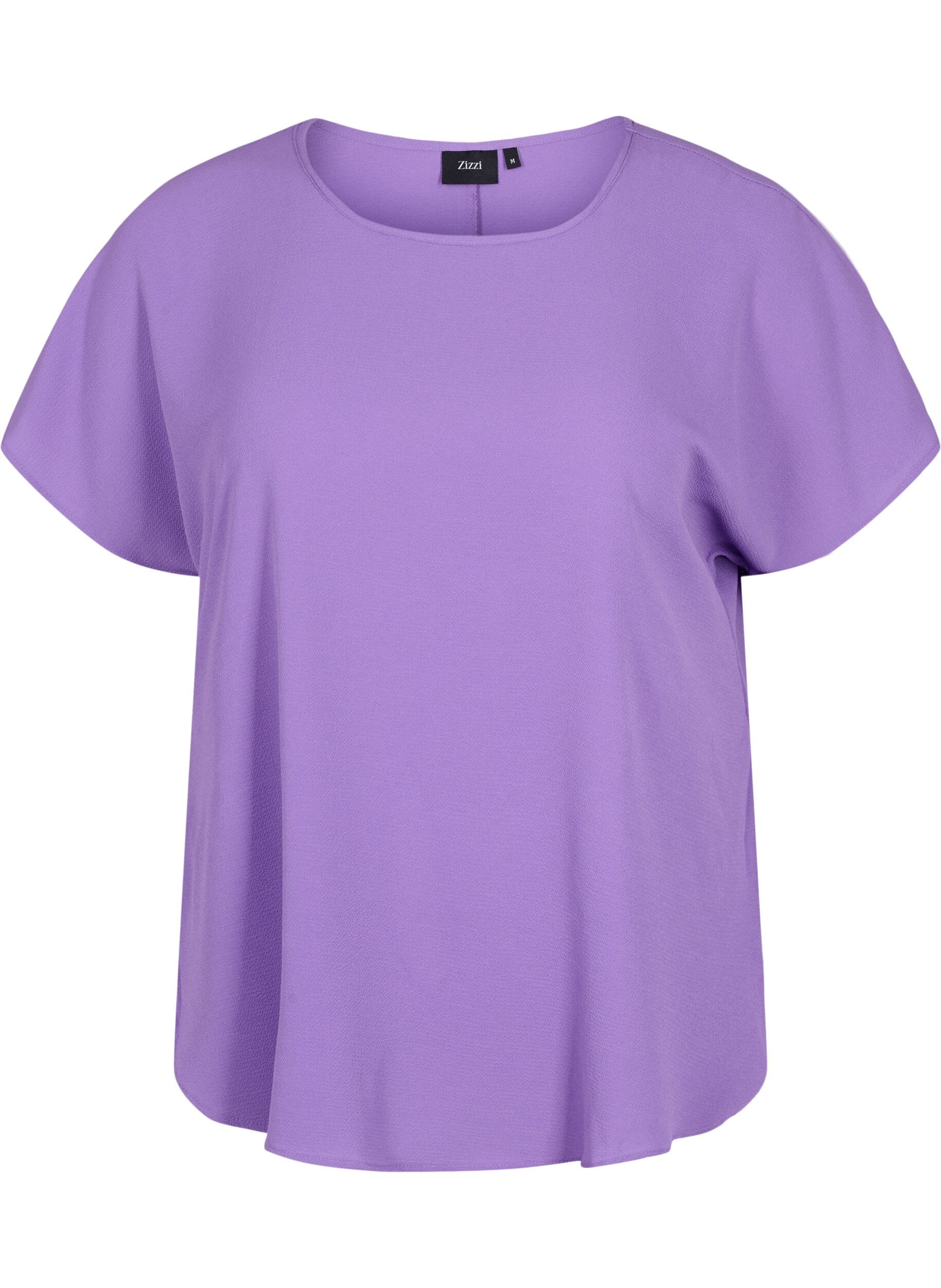 Zizzi Blouse &agrave; manches courtes et encolure ronde, Violet, Packshot image number 0
