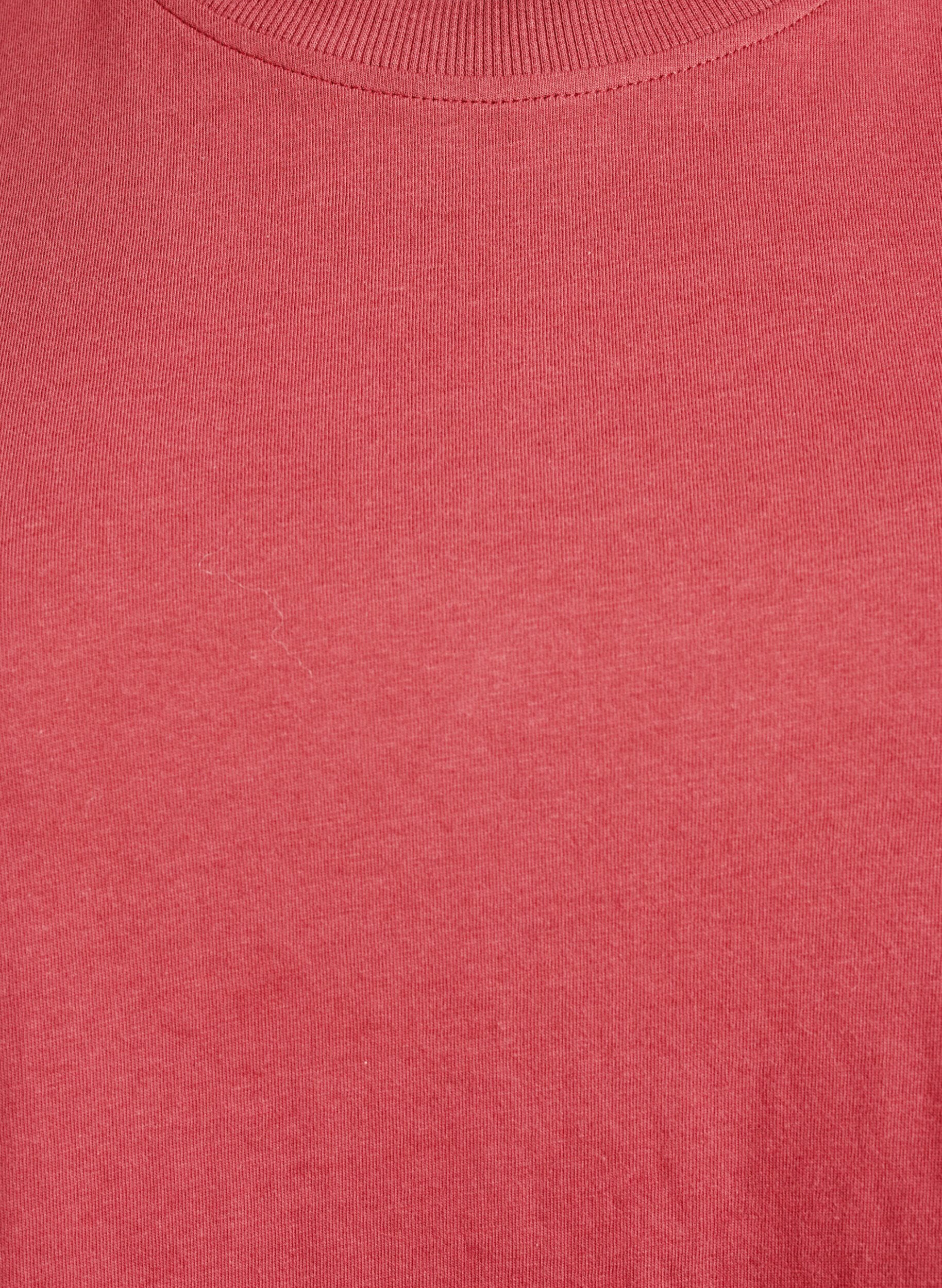 Zizzi Basic T-Shirt aus Baumwolle mit Rundhalsausschnitt, Rot, Packshot image number 2