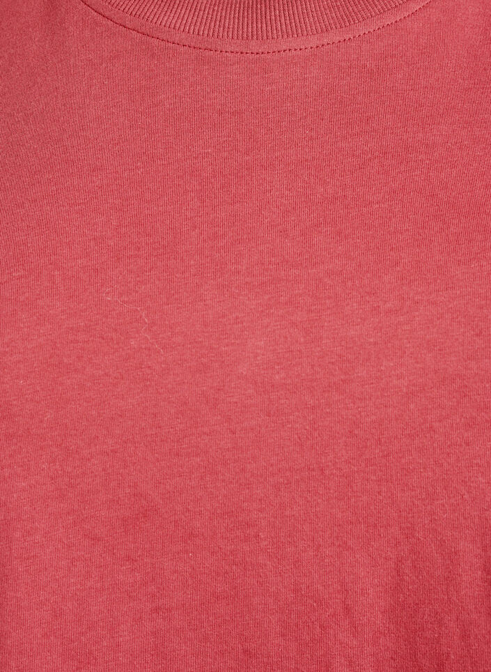 Basic T-Shirt aus Baumwolle mit Rundhalsausschnitt, Rot, Packshot image number 2