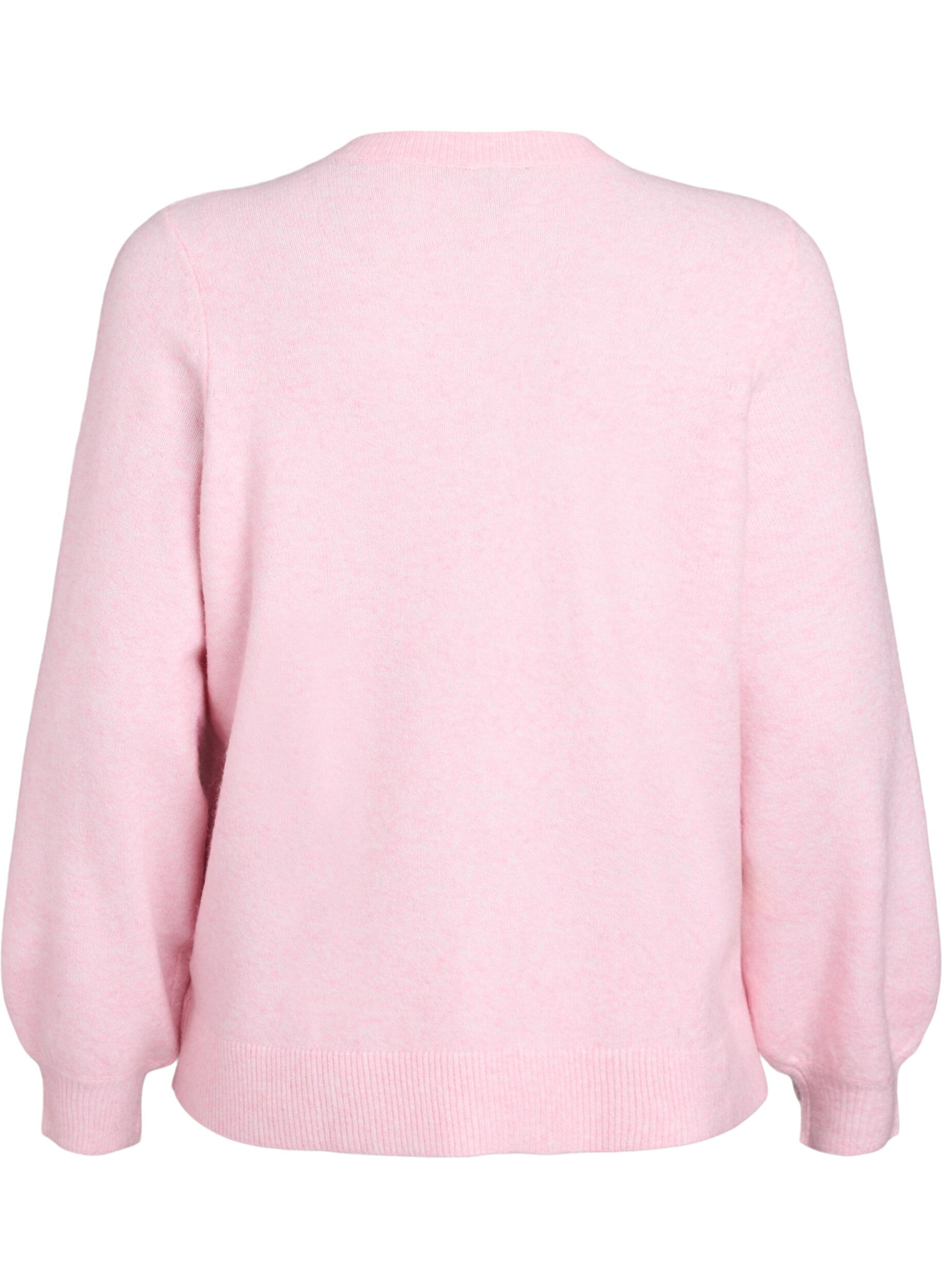 ZizziCardigan en maille douce avec boutons dor&eacute;s, Rose, Packshot image number 1