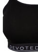 Haut soutien-gorge en coton avec bretelles r&eacute;glables, Noir, Packshot image number 2