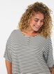 Chemise de nuit &agrave; rayures en jersey de viscose, Vanille, Model image number 3