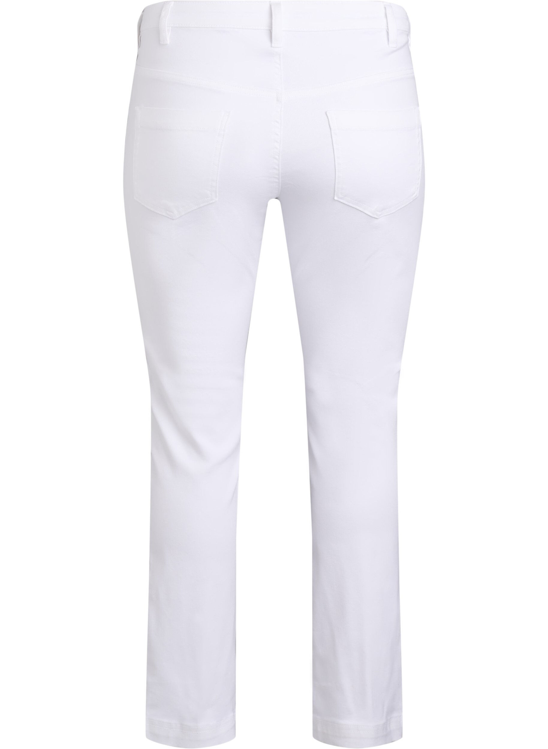 Zizzi Jeans Emily Slim fit &agrave; taille r&eacute;guli&egrave;re, Blanc, Packshot image number 1