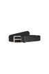 Ceinture en cuir m&eacute;lang&eacute; avec boucle classique, Noir, Packshot image number 1