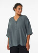 Bluse mit V-Ausschnitt und 3/4-&Auml;rmeln, Gr&uuml;n, Model image number 0