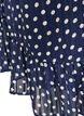 Gemustertes Kleid mit R&uuml;schen und langen &Auml;rmeln, Blau, Packshot image number 3