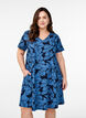 Kurzes A-Linien-Kleid mit floralem Print, Blau, Model image number 0