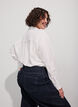 Chemise ample avec col en V, Blanc, Model image number 2