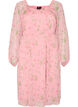 Robe de soir&eacute;e en mousseline &agrave; manches longues, Rose, Packshot image number 0
