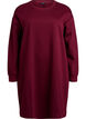 Robe sweat mi-longue avec franges, Bordeaux foncé, Packshot image number 0