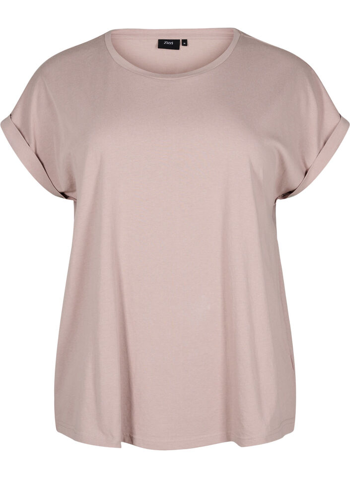 T-shirt à manches courtes en mélange de coton, Rose poudrée, Packshot image number 0