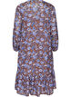 Robe midi &agrave; imprim&eacute; floral avec ourlet &agrave; volants, Marron, Packshot image number 1