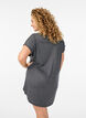 Kurzarm-Nachthemd mit Textaufdruck, Schwarz, Model image number 2