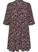 Robe courte en jersey coupe A &agrave; imprim&eacute; int&eacute;gral, Bordeaux fonc&eacute;, Packshot image number 0