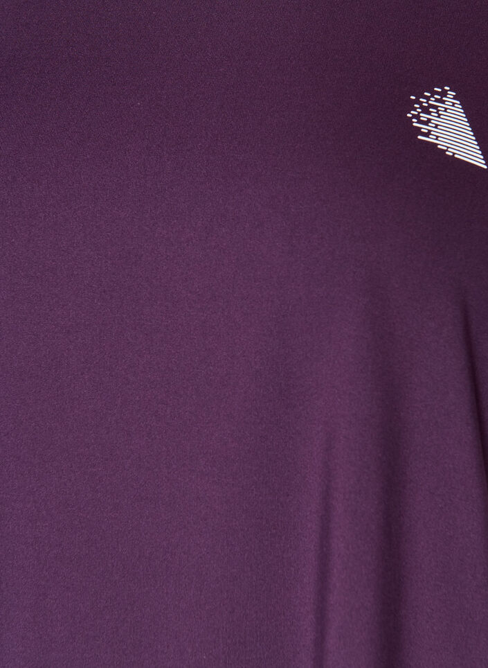 Einfarbiges Trainings-T-Shirt, Lila, Packshot image number 2