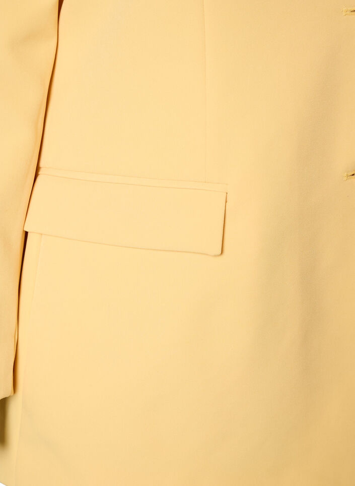 Klassischer Blazer mit Knopfverschluss, Gelb, Packshot image number 3