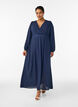 Maxikleid mit Wickelausschnitt und langen &Auml;rmeln, Blau, Model image number 0