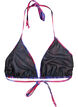 Soutien-gorge de bikini triangle avec imprimé, Rose, Packshot image number 1