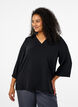 Bluse mit 3/4-&Auml;rmeln, Schwarz, Model image number 0