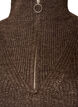 Pull en tricot avec col haut et fermeture &eacute;clair, Marron, Packshot image number 2