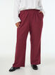 Pantalon &eacute;vas&eacute; avec taille &eacute;lastiqu&eacute;e, Bordeaux, Model image number 2
