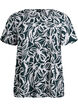 Kurzarmbluse aus Viskose mit Aufdruck, Gr&uuml;n, Packshot image number 0