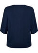Blouse en jersey avec des manches ballon au coude, Bleu, Packshot image number 1
