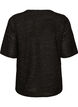 Bluse mit Struktur und Glitzer, Schwarz, Packshot image number 1