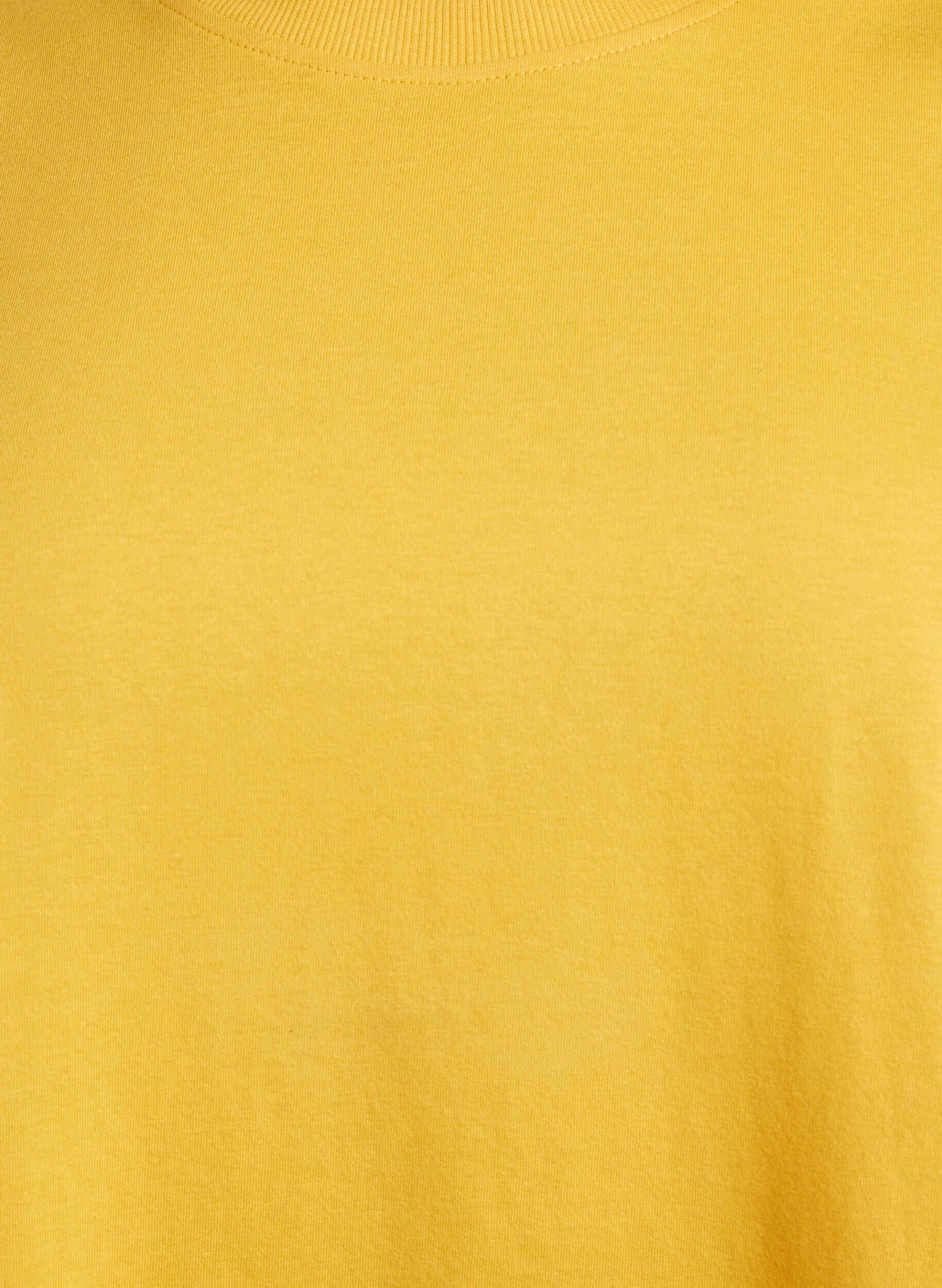 ZizziT-shirt basique en coton &agrave; col rond, Jaune, Packshot image number 2