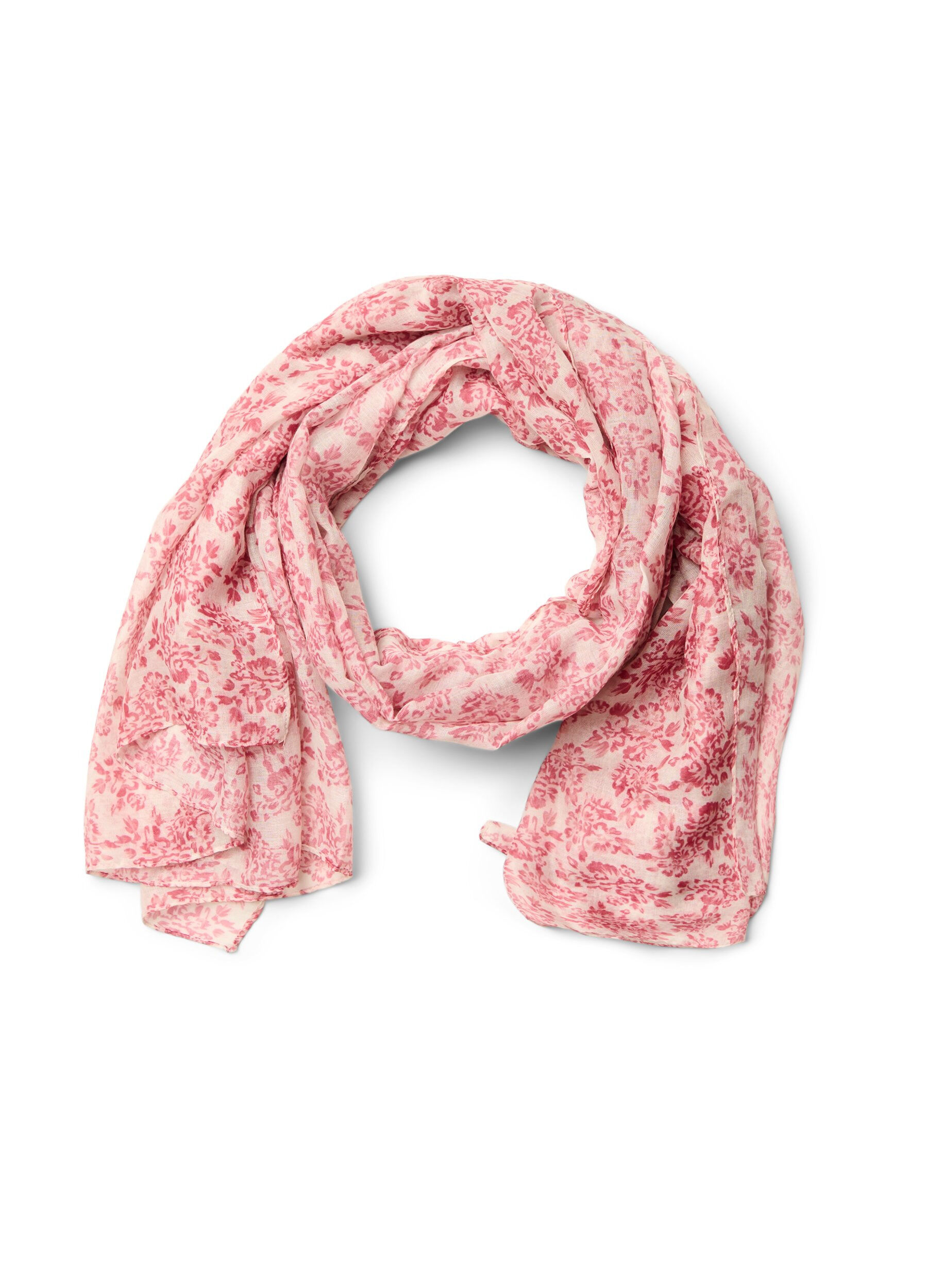 Zizzi Langer Schal mit gebl&uuml;mtem Muster, , Packshot image number 0