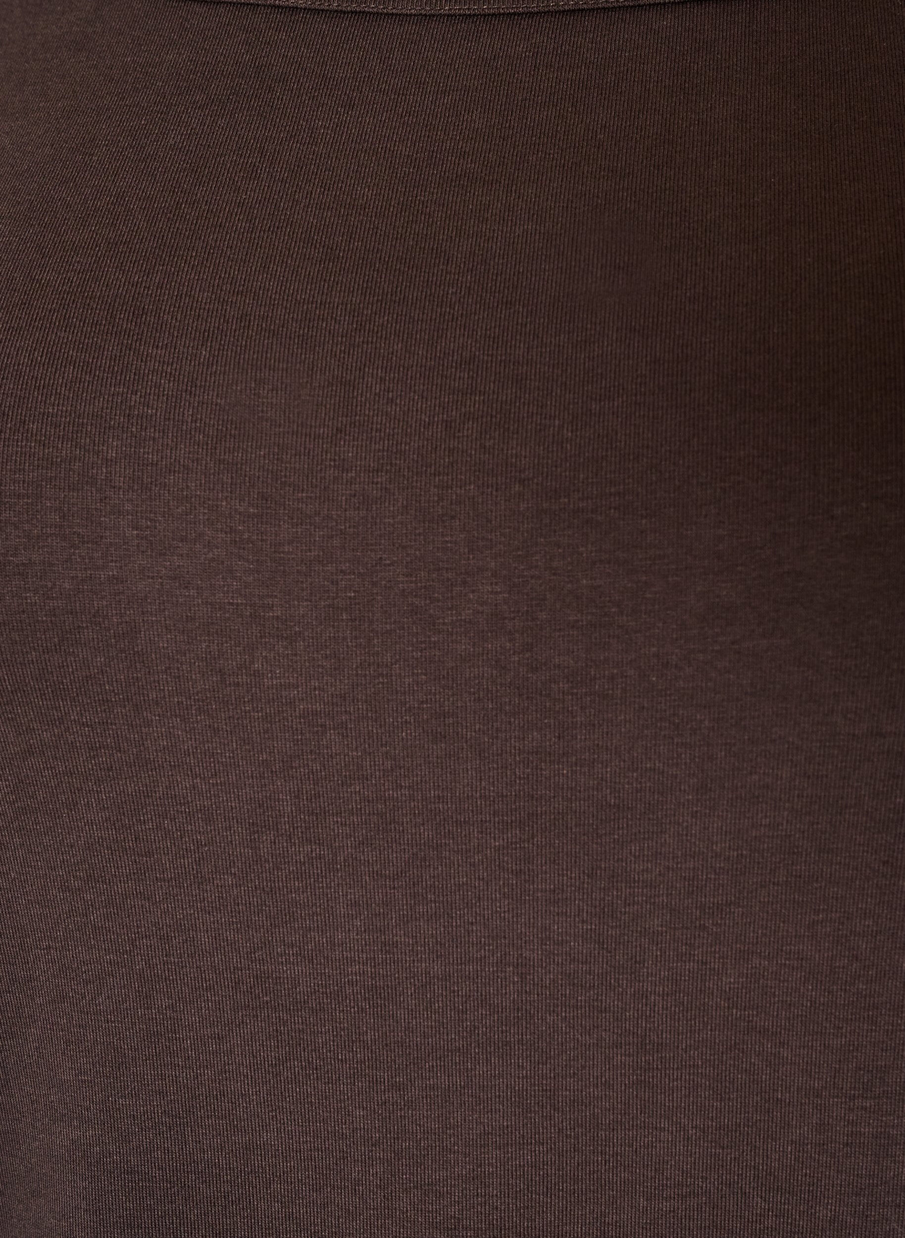 ZizziBasic-T-Shirt mit U-Boot-Ausschnitt und 3/4-&Auml;rmeln, Braun, Packshot image number 2