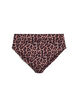 Culotte de bikini taille haute &agrave; imprim&eacute; floral, Marron, Packshot image number 1
