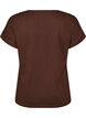 T-shirt en coton avec d&eacute;tails en crochet, Marron, Packshot image number 1