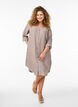 Lange Bluse aus Leinen und Viskose, Braun, Model image number 1