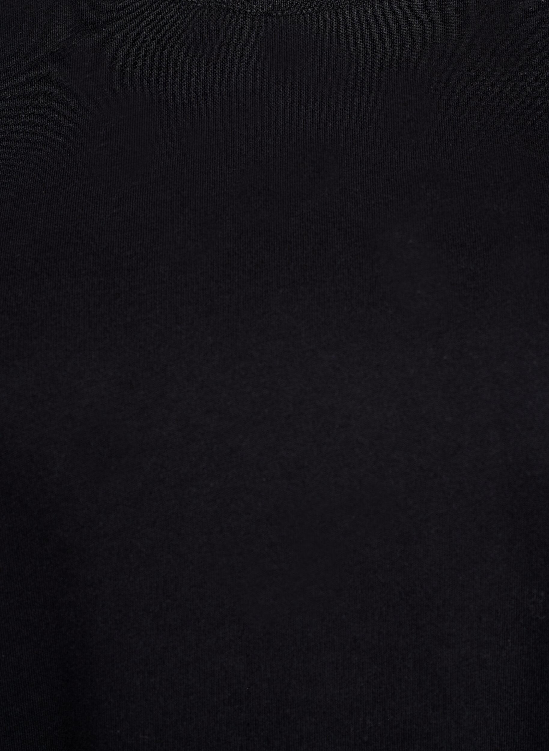 Zizzi Knielanges Baumwoll-T-Shirt-Kleid, Schwarz, Packshot image number 2