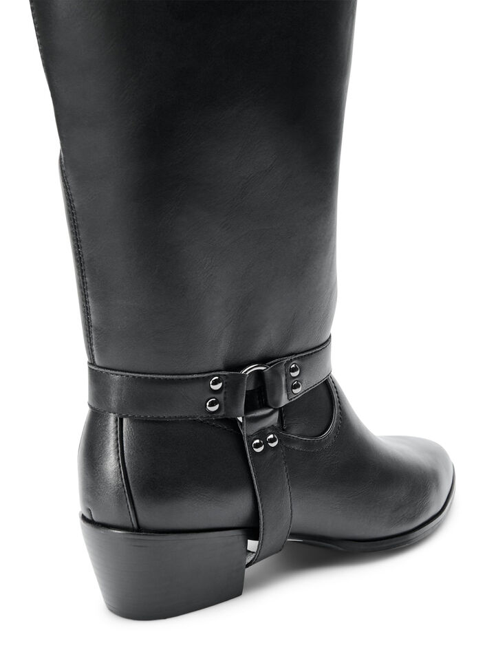 Langschaftstiefel mit abnehmbarem Schaft, Schwarz, Packshot image number 3
