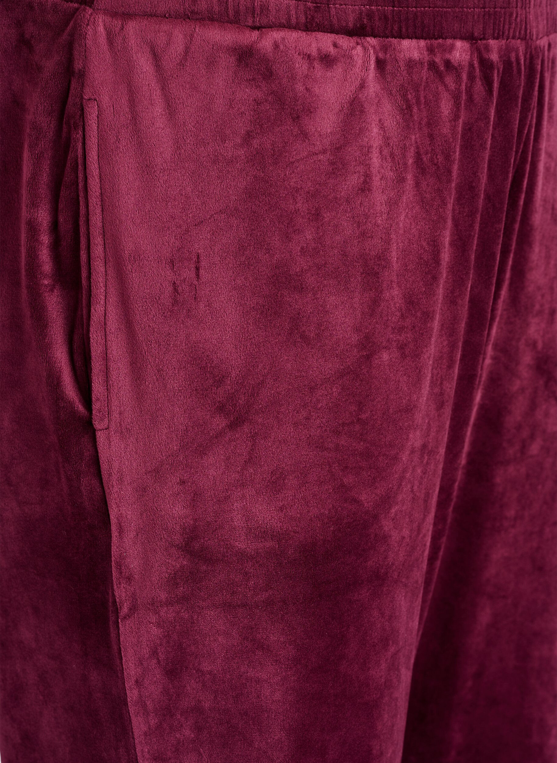 ZizziLockere Samt-Hose, Rot, Packshot image number 2