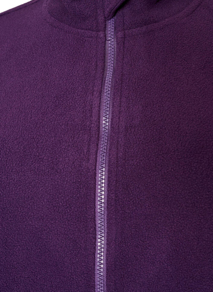 Haut en polaire avec zip et col montant, Violet, Packshot image number 2