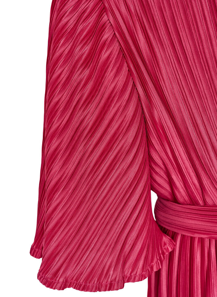 Robe midi pliss&eacute;e avec manches chauve-souris, Rose, Packshot image number 3