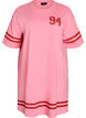Robe T-shirt courte avec d&eacute;tails sportifs, Rose, Packshot image number 0