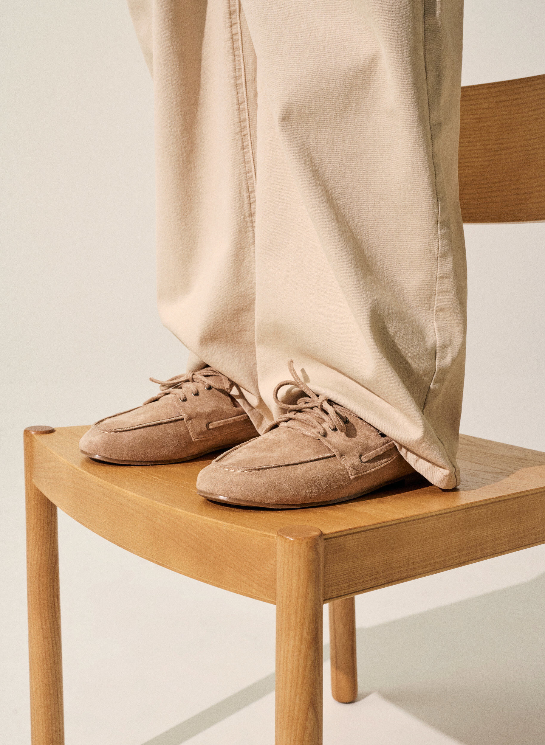 Zizzi Mocassins en su&eacute;dine, Beige, Image image number 0