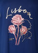 T-Shirt aus Baumwolle mit Frontprint und V-Ausschnitt, 1447, Packshot image number 2