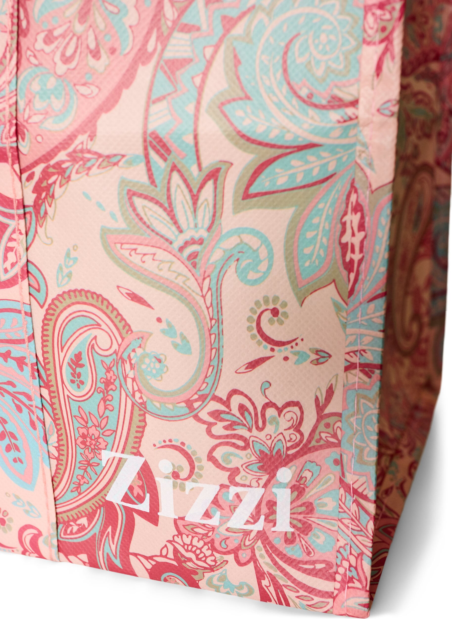ZizziEinkaufstasche mit Rei&szlig;verschluss, Rot, Packshot image number 2