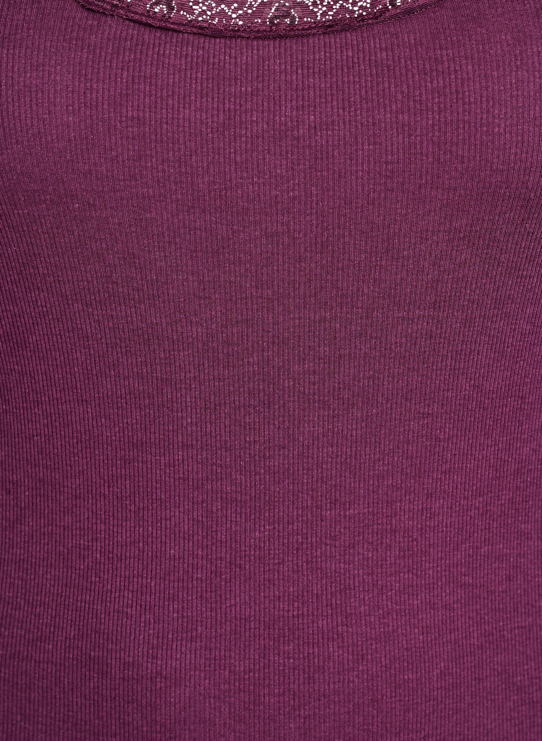Zizzi Top mit Spitzen, Dunkles Bordeaux, Packshot image number 2