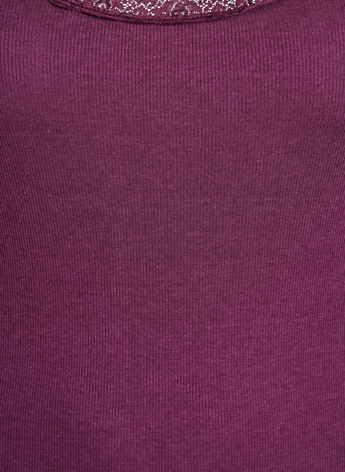 Top mit Spitzen, Dunkles Bordeaux, Packshot image number 2