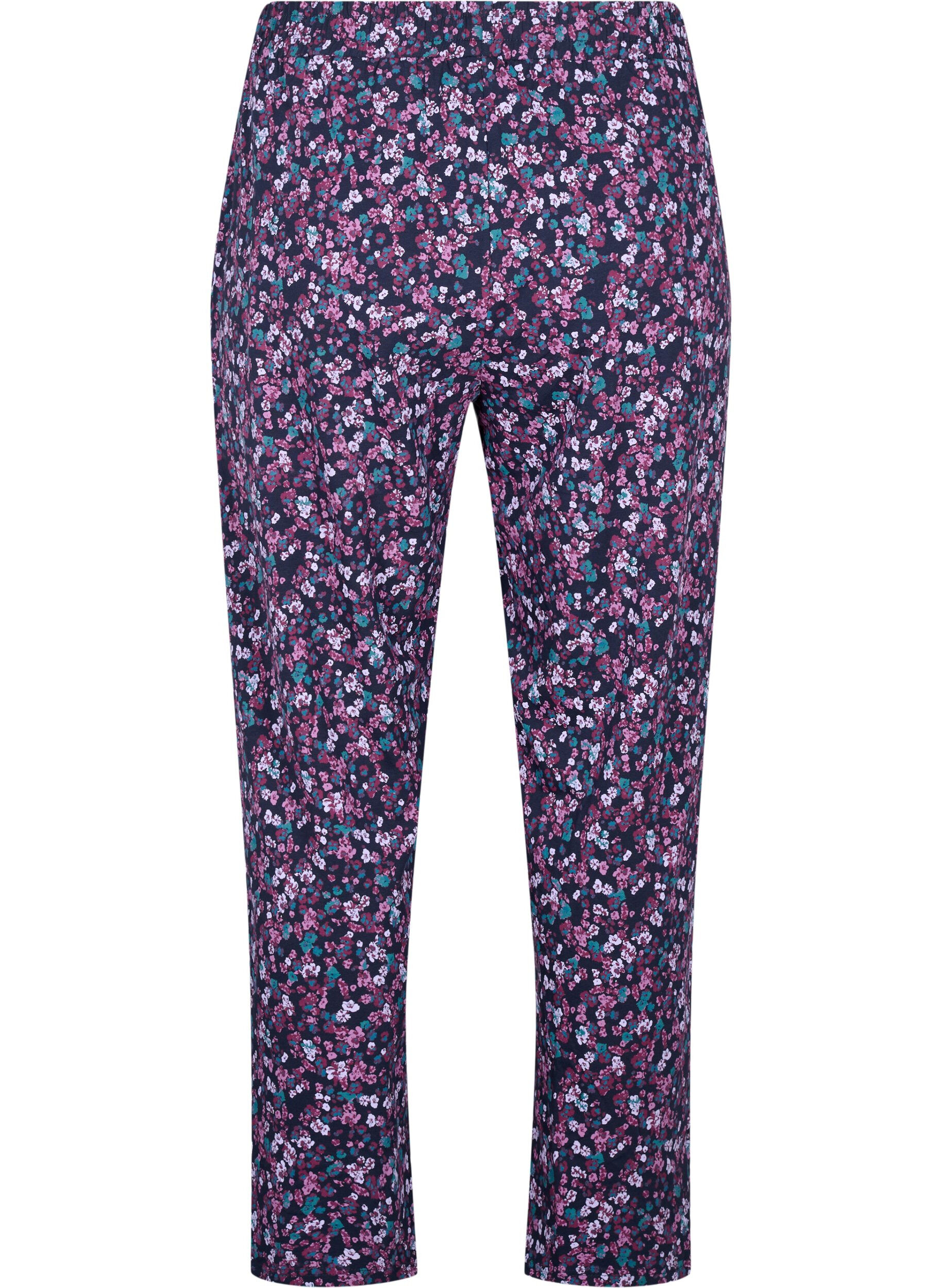 ZizziPantalon de pyjama en coton avec imprim&eacute;, Bleu, Packshot image number 1